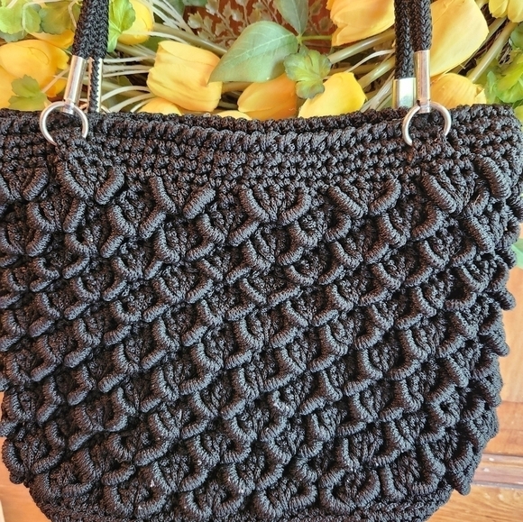 Womens crochet hand bag - Picture 3 of 9